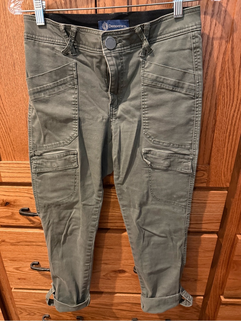 Democracy Olive Utility Cargo Ankle Pants